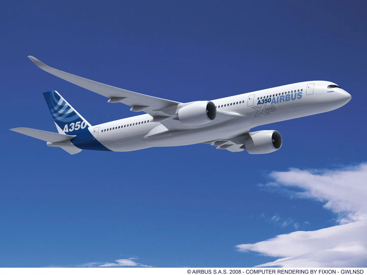 Airbusi A350 XWB lennuk.