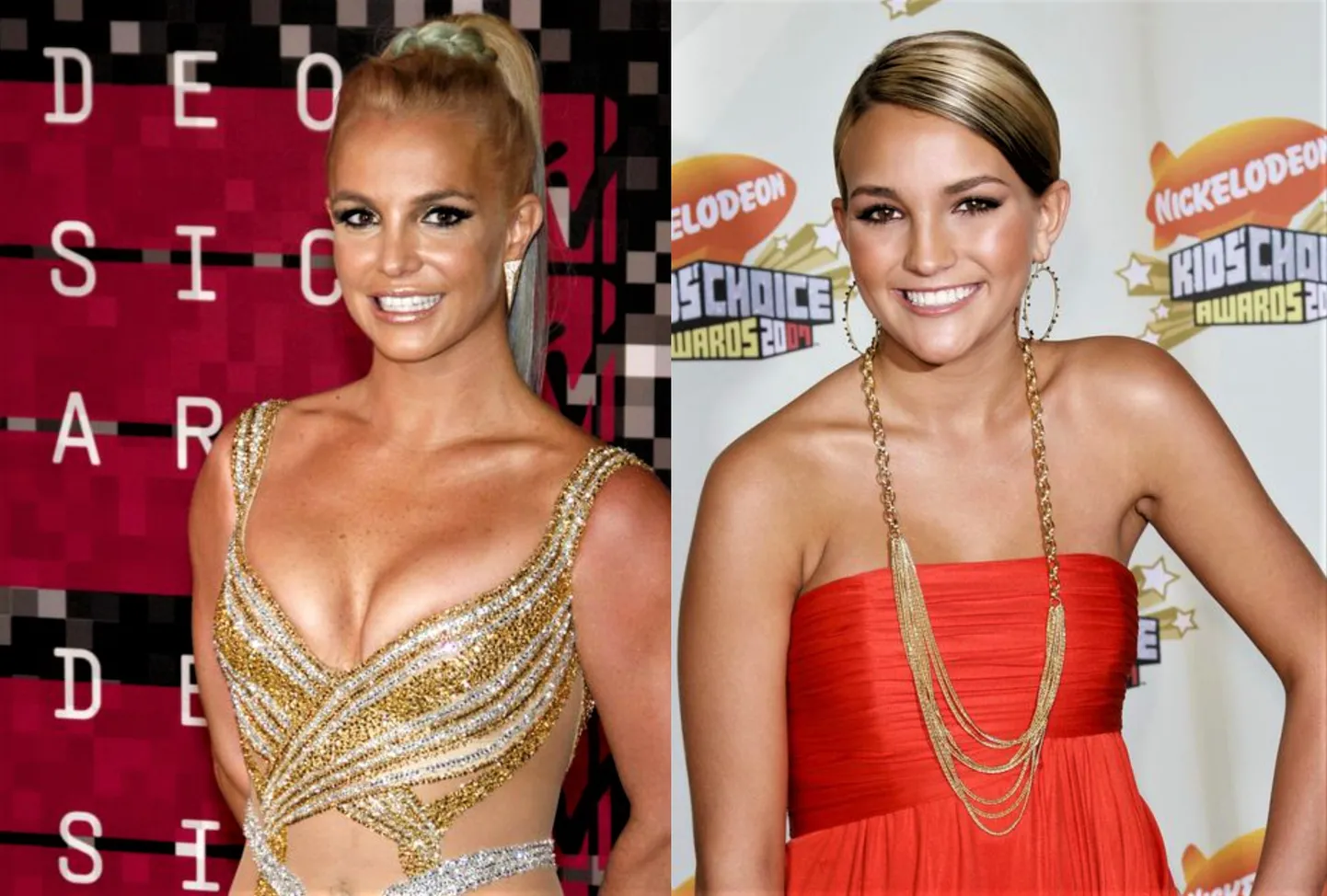 Postimees Naine kollaaž/Vasakul Britney Spears, paremal Jamie Lynn Spears.