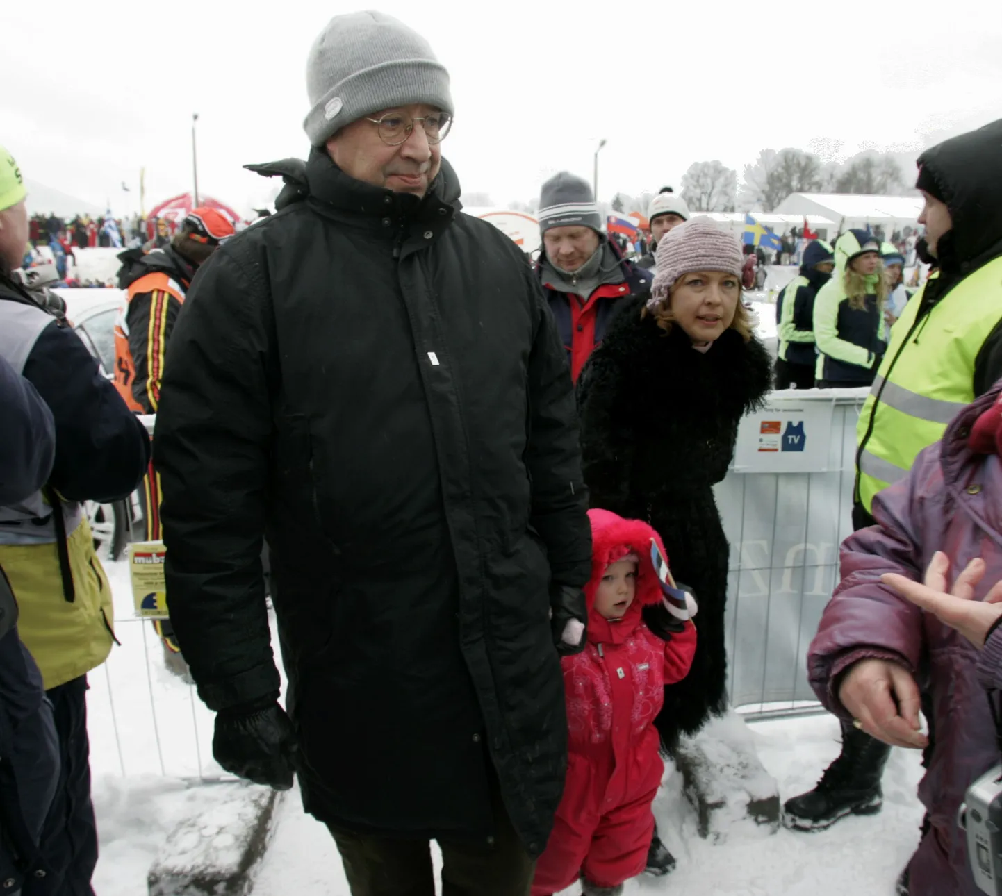 President Toomas Henrik Ilves koos perekonnaga Otepää MK-etapil.