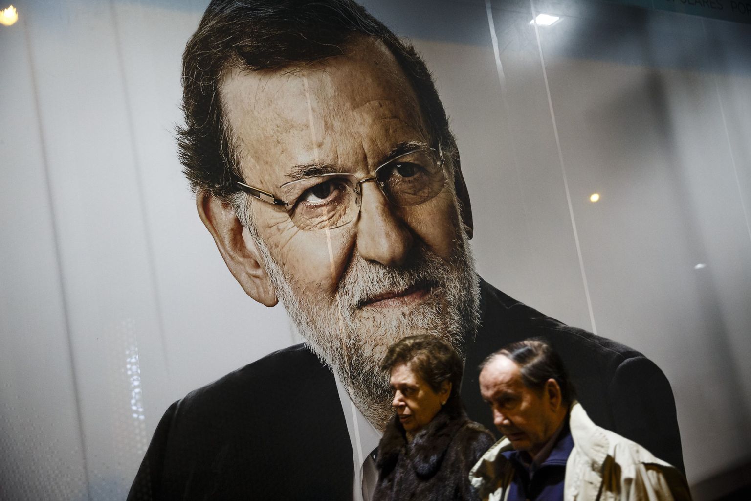 Hispaania peaministri Mariano Rajoy reklaamplakat.