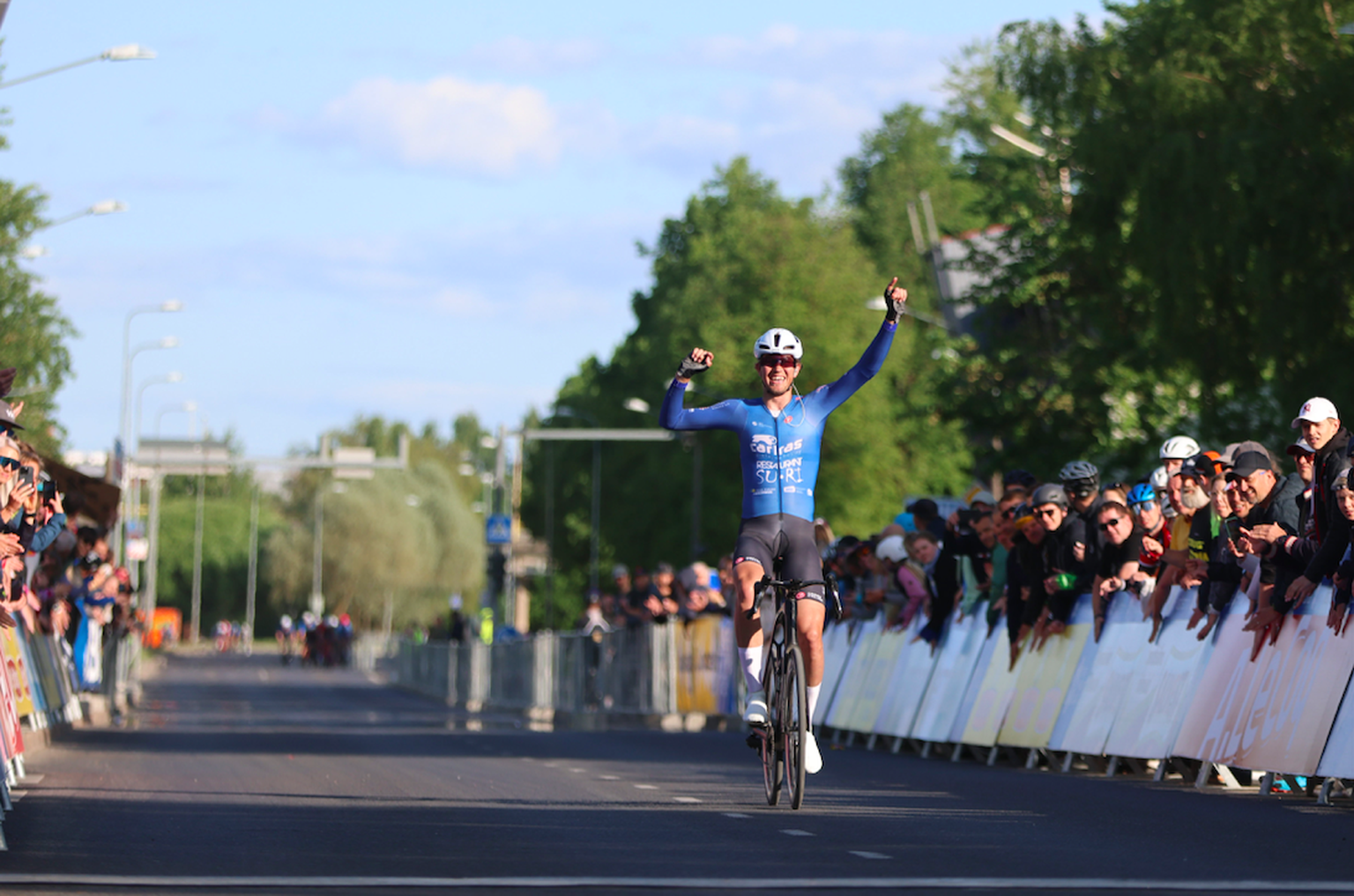 Tour of Estonia teise etapi võitja Rasmus Bøgh Wallin.