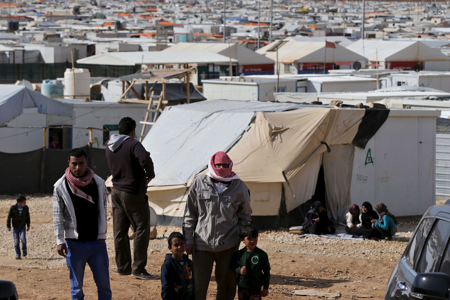 Al Zaatari põgenikelaager Jordaania kõrbes.