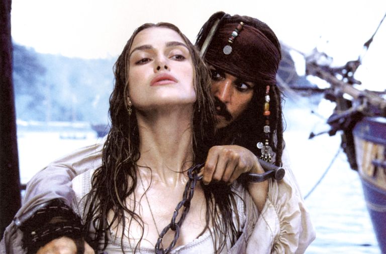 Keira Knightley ja Johnny Depp filmis «Kariibi mere piraadid: Musta Pärli needus»