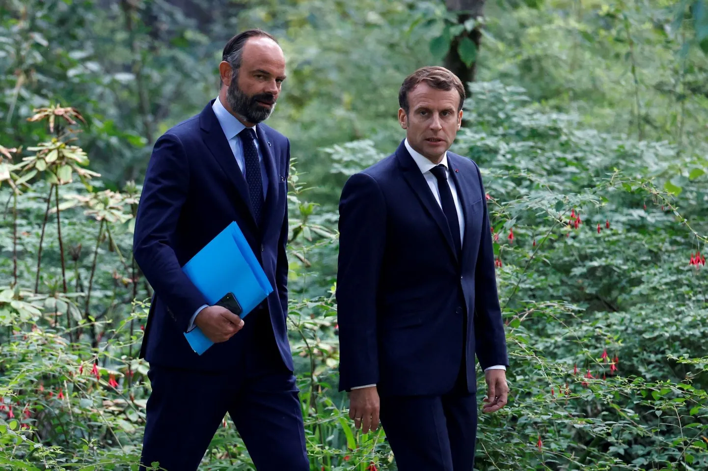 Prantsuse president Emmanuel Macron ja ekspeaminister Edouard Philippe mõned päevad enne valitsusvahetust.