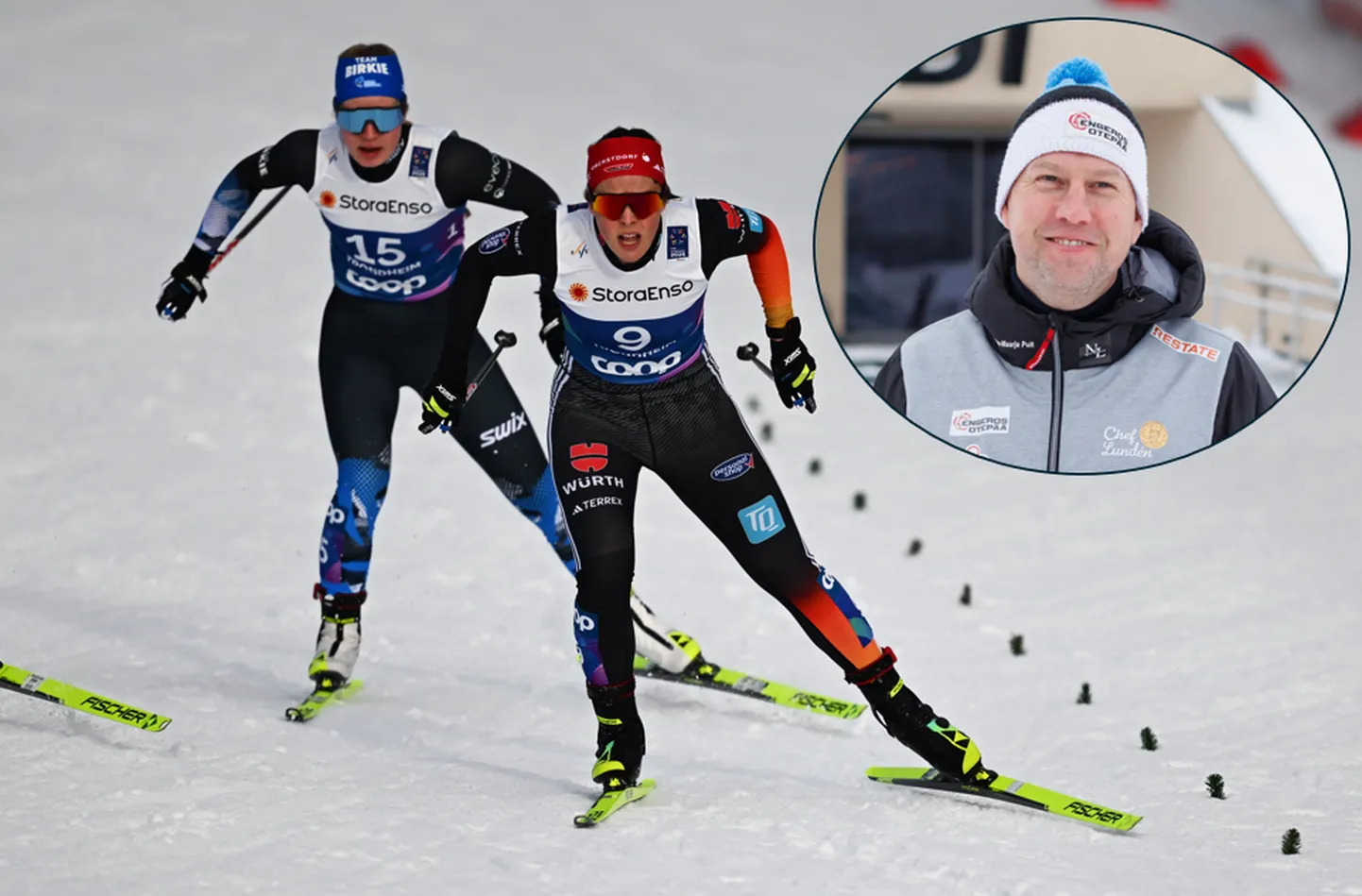 Aivar Rehemaa (paremal) ootaski Mariel Merlii Pulleselt (nr 15) MMil head etteastet.
