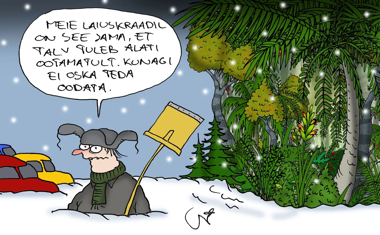 Urmas Nemvalts joonistab.