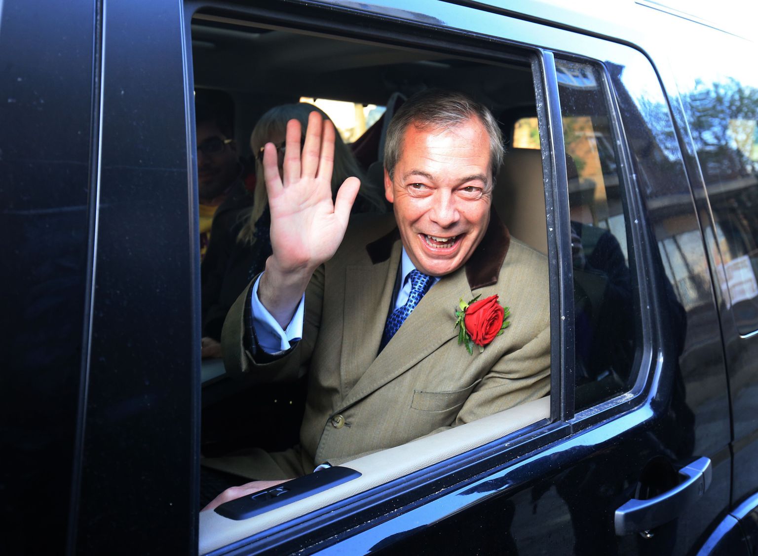Eile oli UKIPi juht Nigel Farage rõõmsas meeleolus.