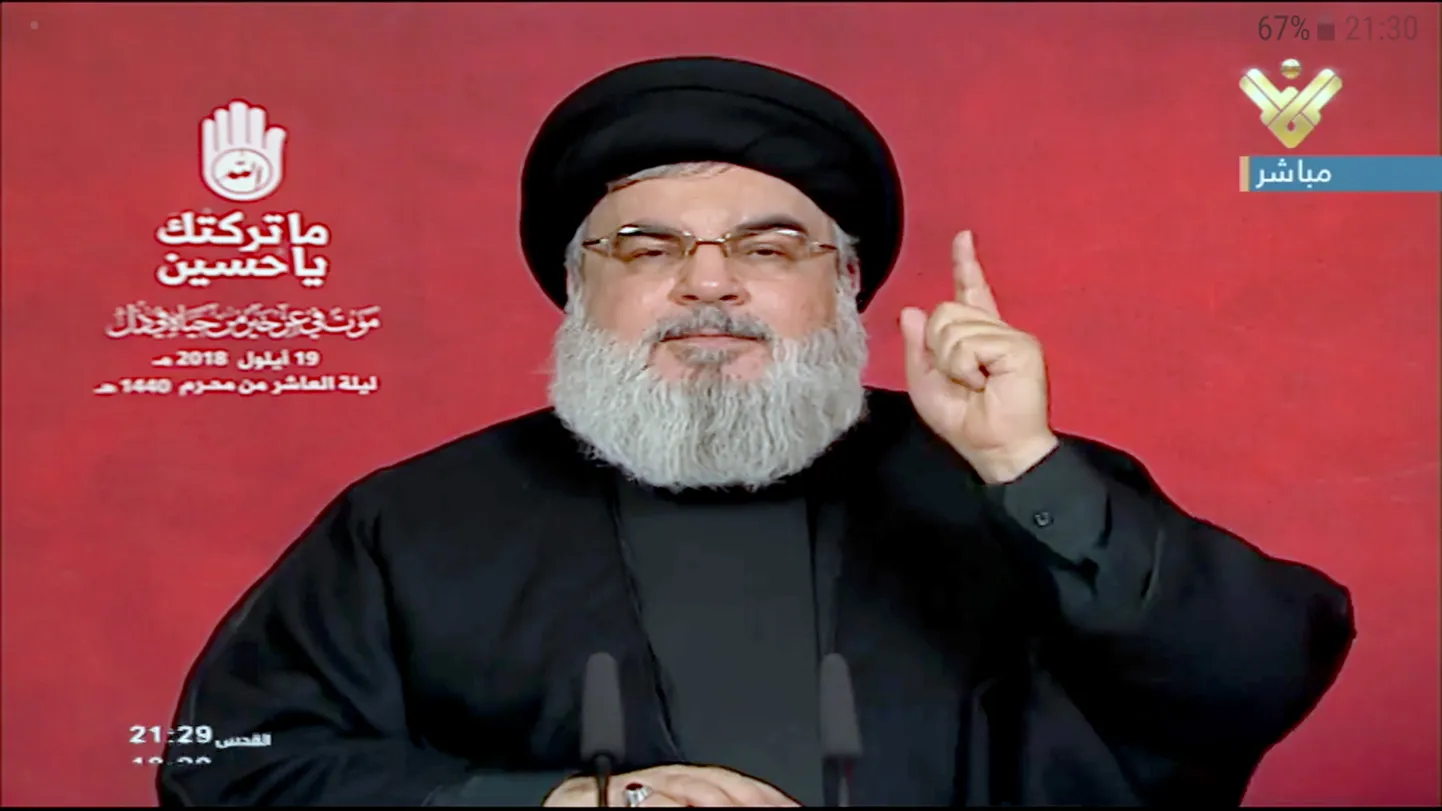 Hassan Nasrallah telepöördumises.