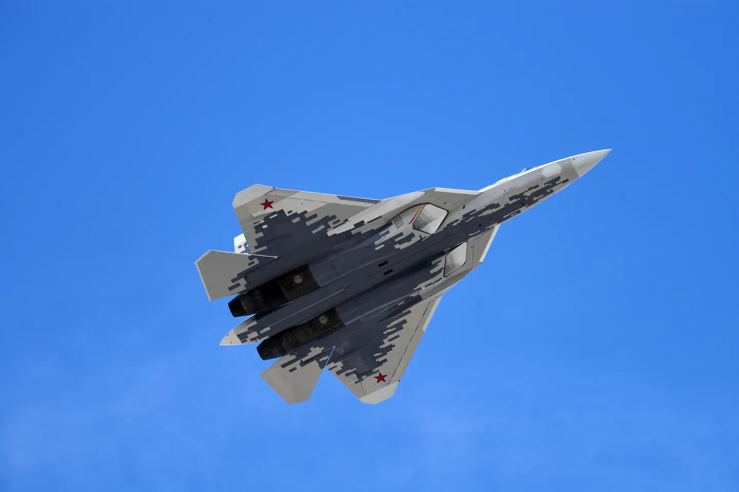 Vene õhujõudude Su-57 varghävitaja.