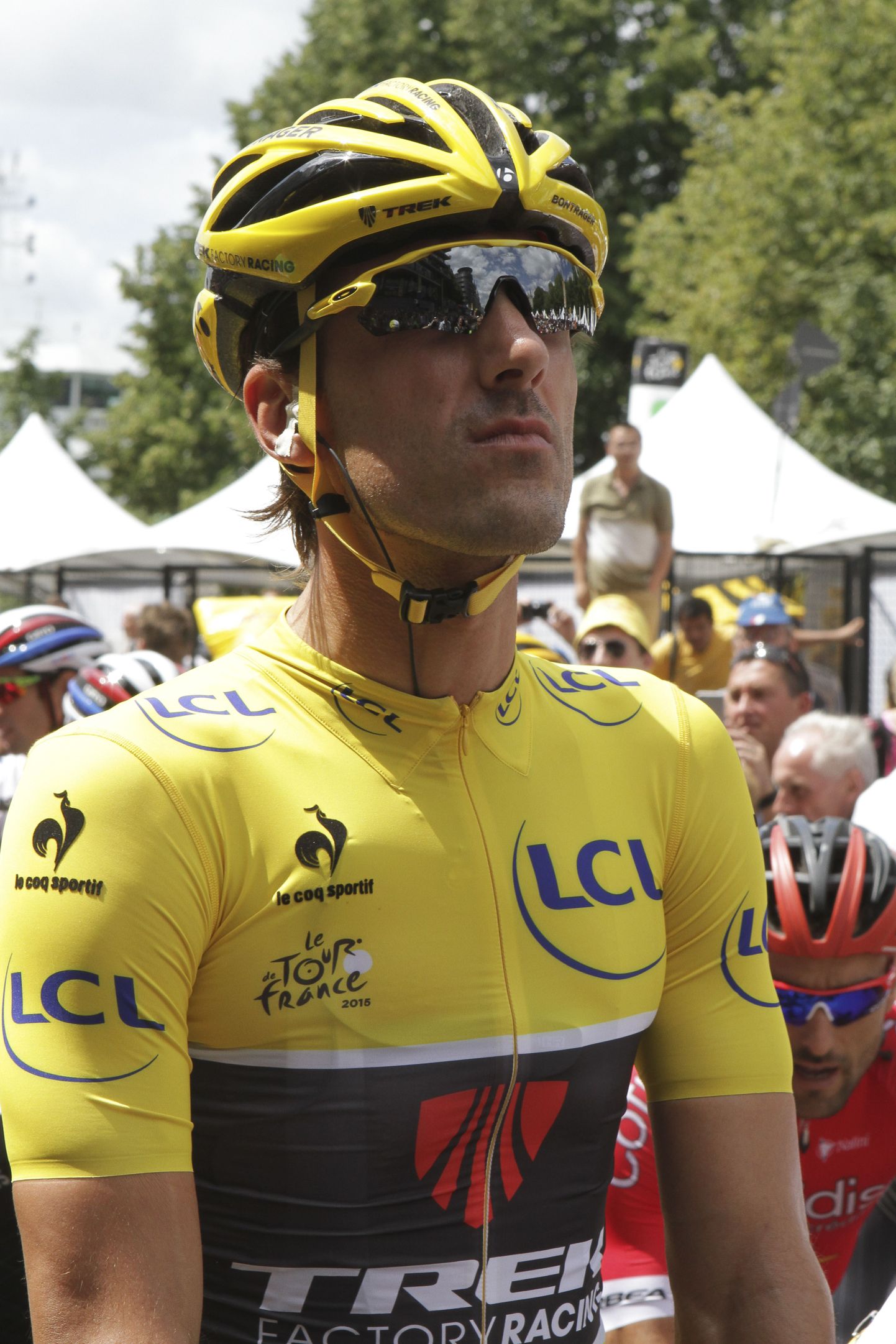 Fabian Cancellara tänavusel Tour de France`i kollases liidrisärgis