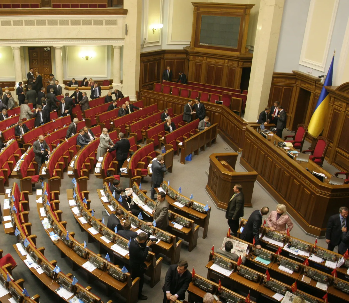 Зал заседаний Рады - парламента Украины.