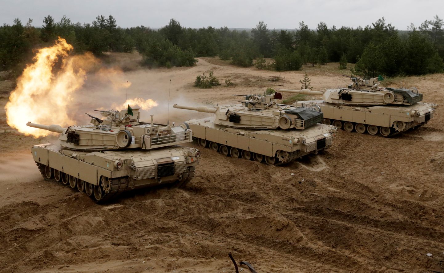 USA M1 Abrams tankid õppusel Sabre Strike.