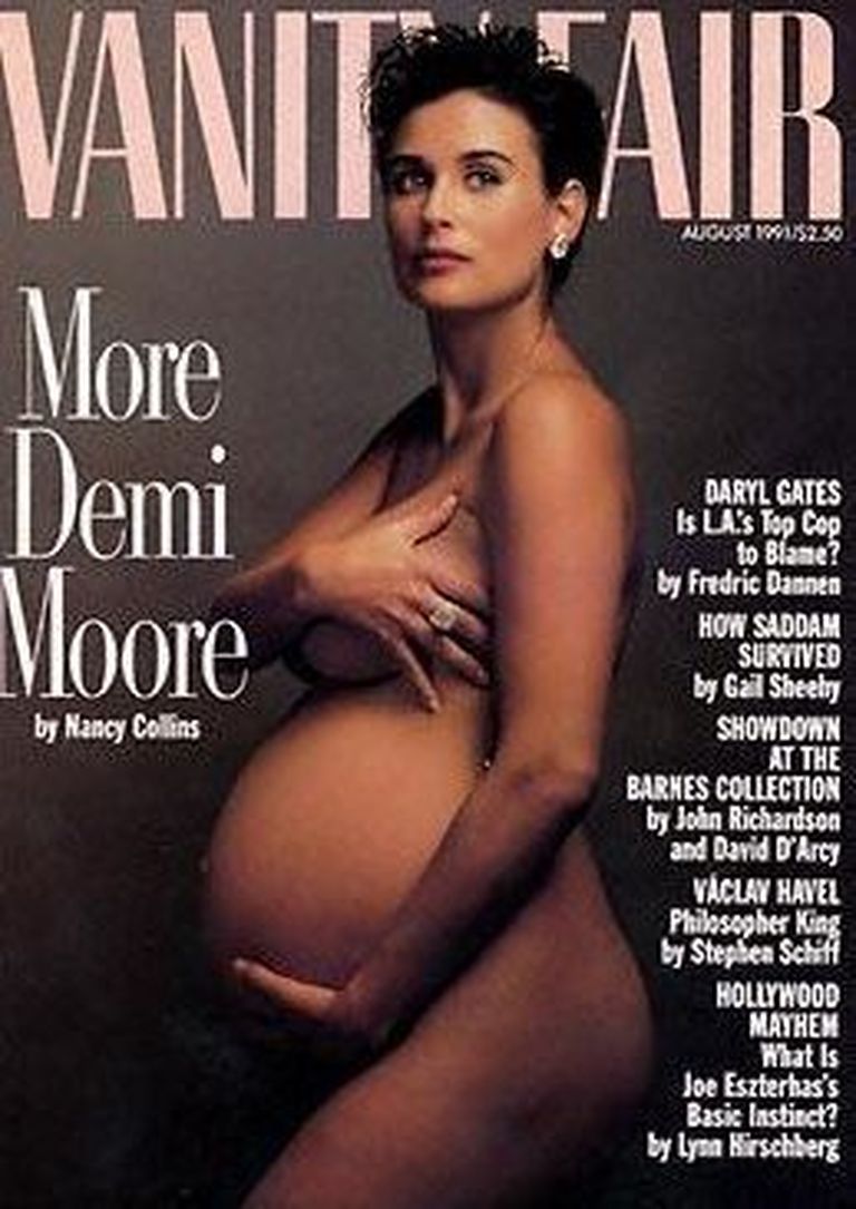 Demi Moore ajakirja Vanity Fair 1991. aasta augustinumbri esikaanel / wikipedia.org