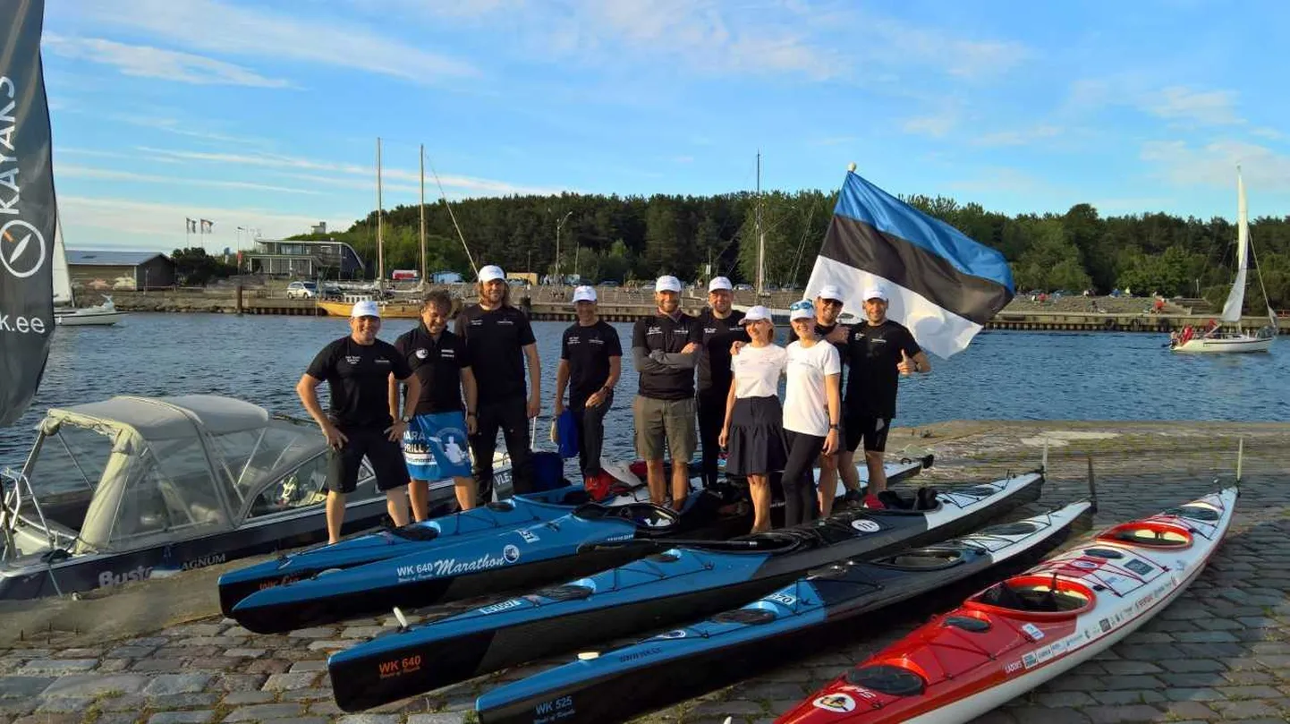 Eesti aerutajad mullu peetud maailma pikima aerutamismaratoni eel.