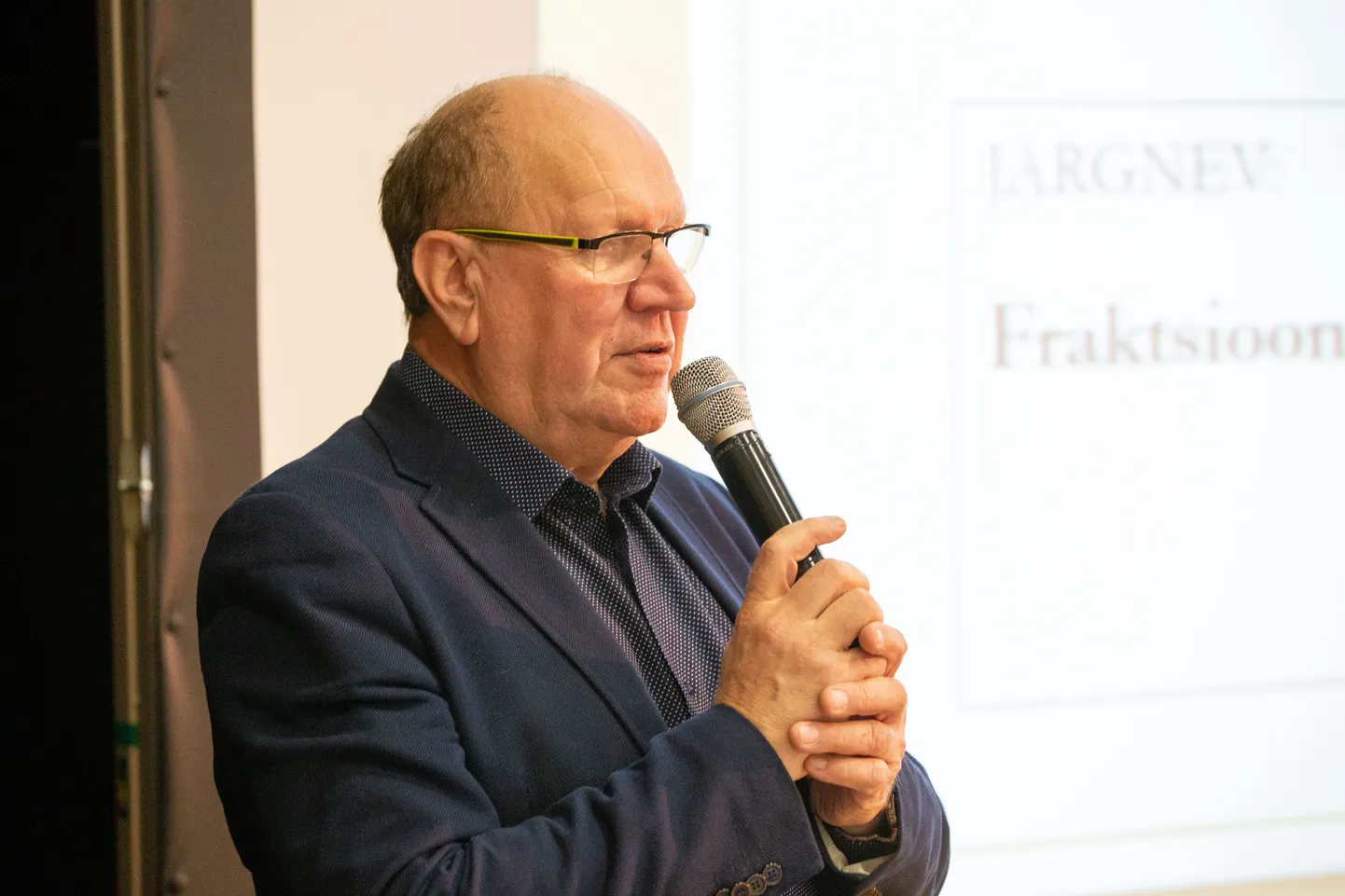 Председатель Консервативной народной партии Эстонии (EKRE) Март Хельме на съезде партии в Тюри.