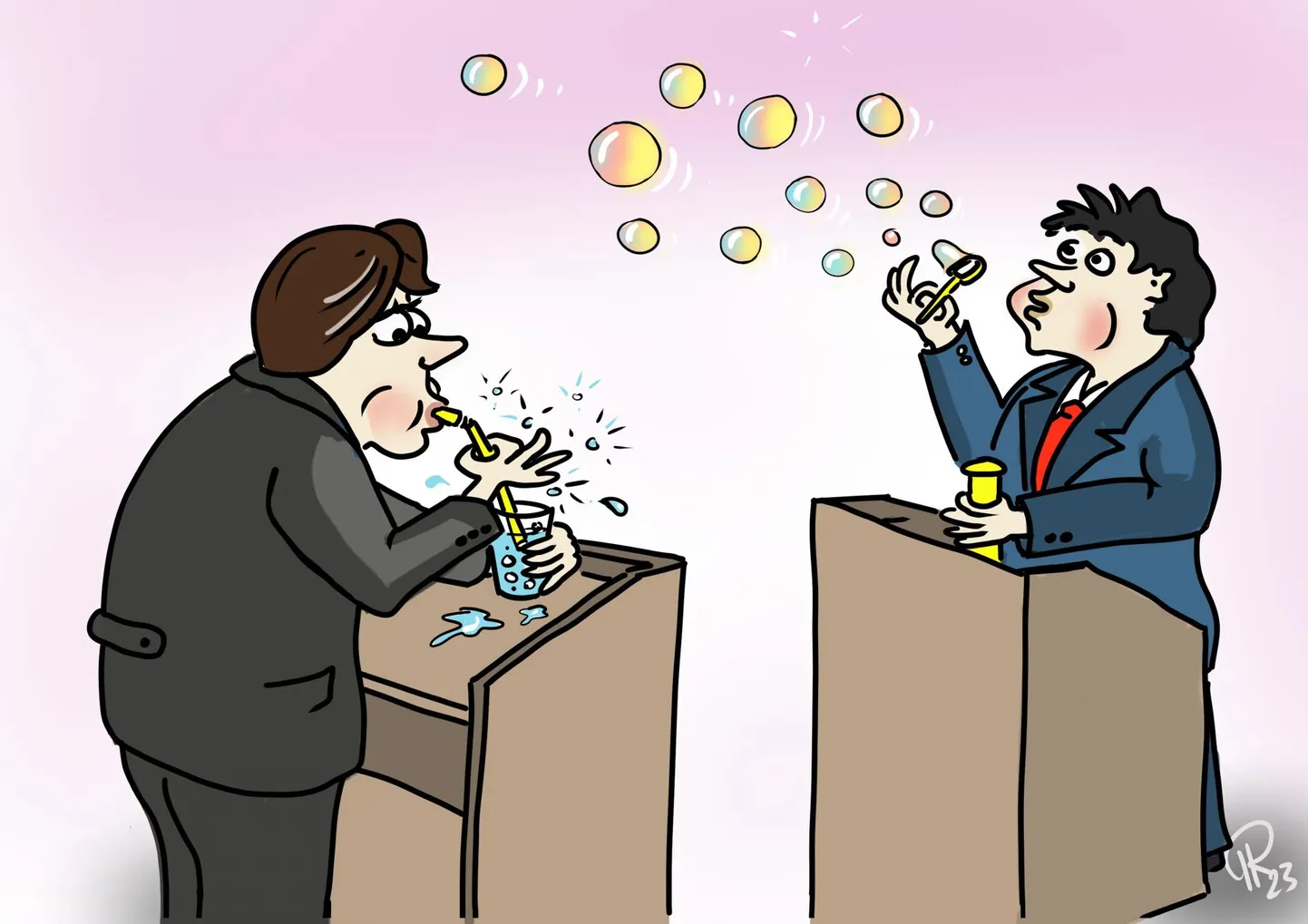 Nädala karikatuur "Valimisdebattide aeg".