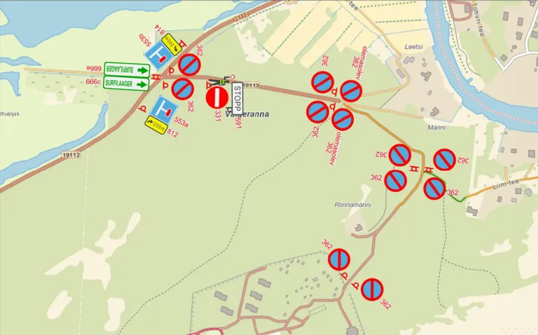 Liikluskorraldus Valgerannas 19.–22. juulini.