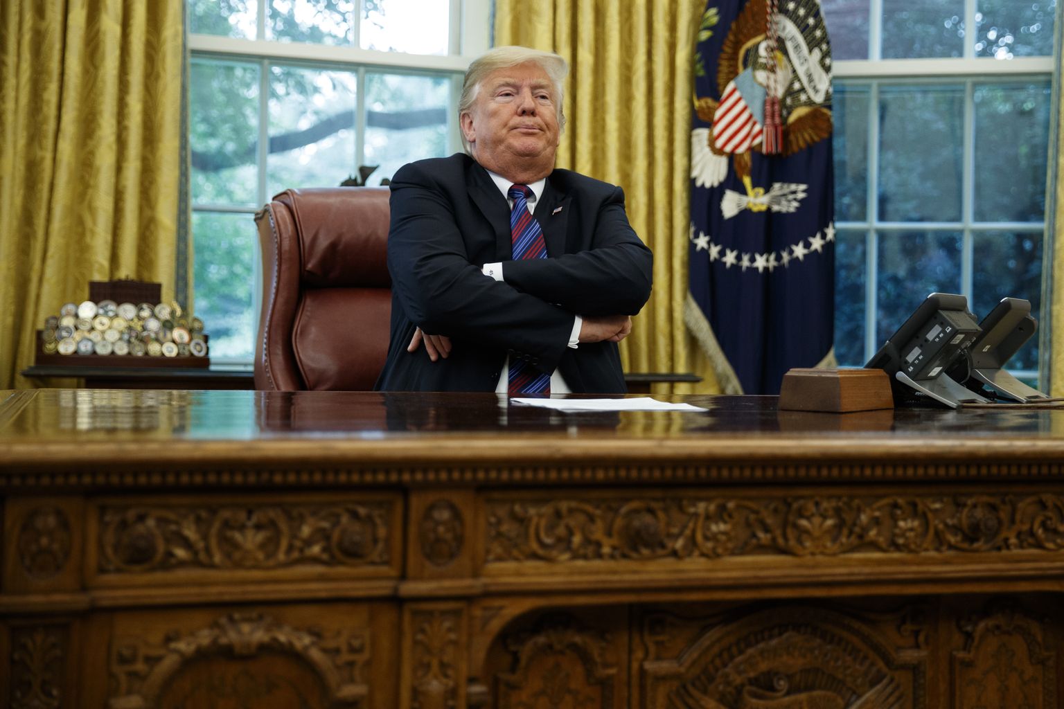 Donald Trump Ovaalkabinetis.