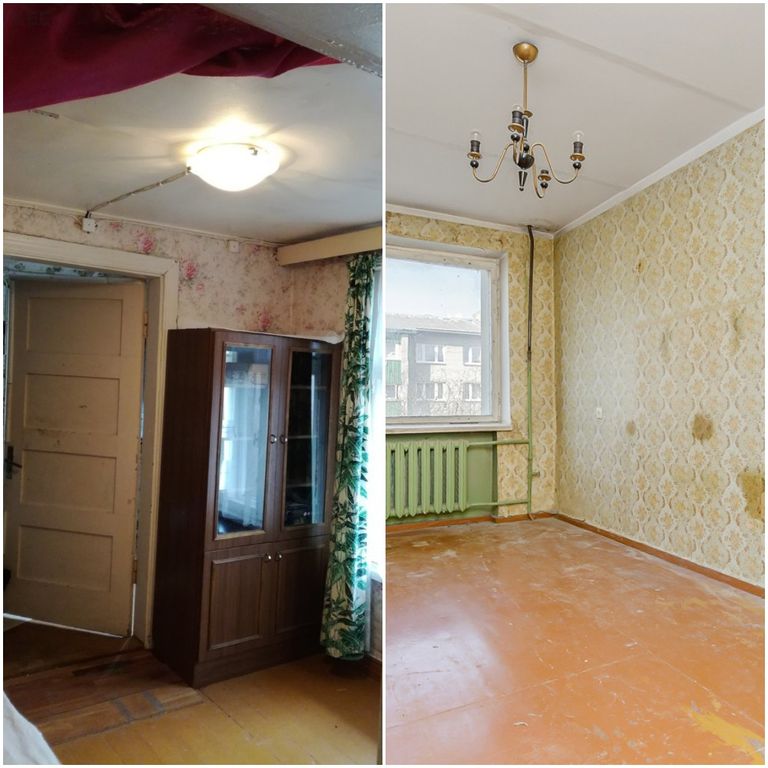 Vasakul Valga linnas müüdav korter ja paremal Tallinnas müüdav korter.