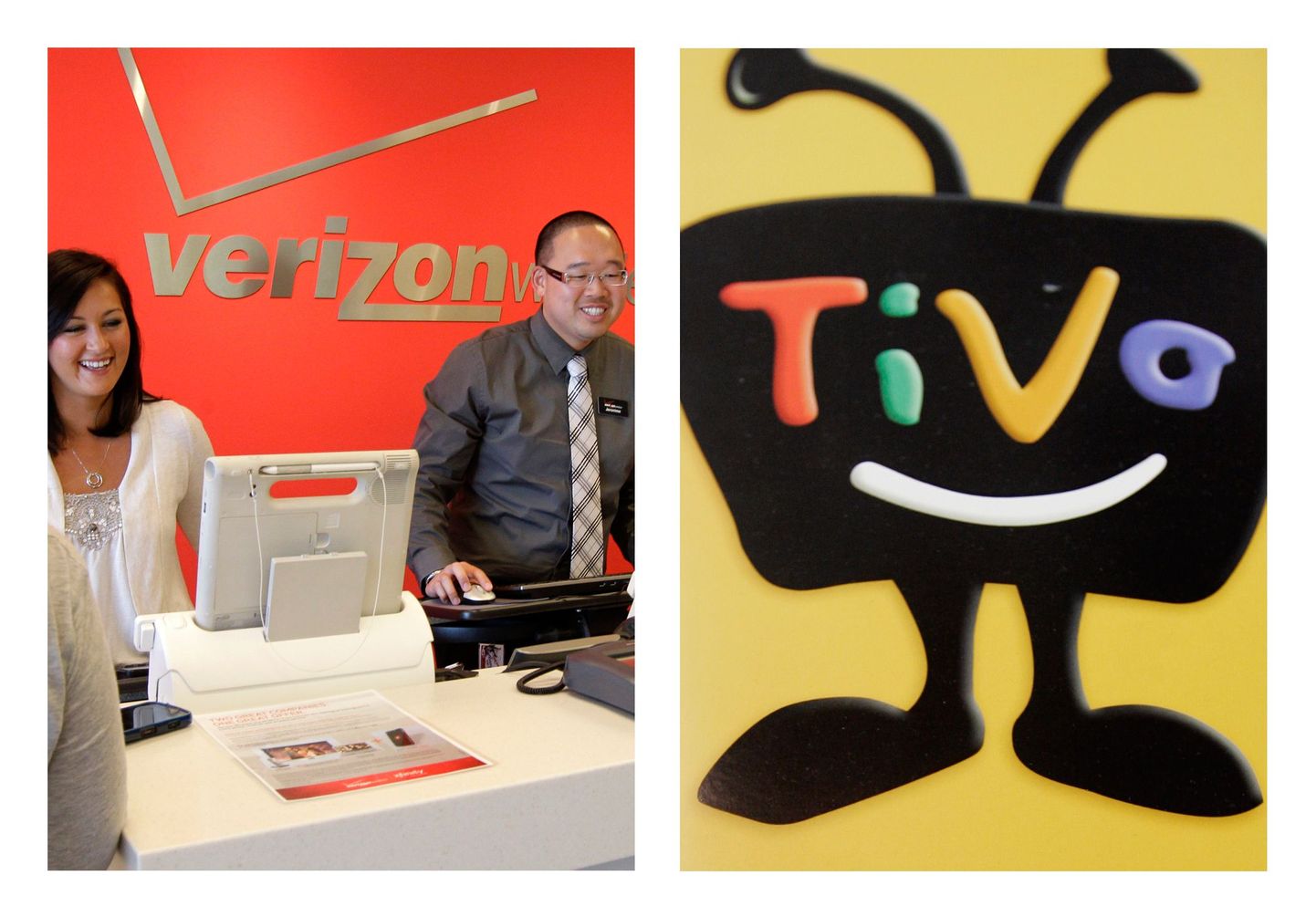 Verizoni ja TiVo logod