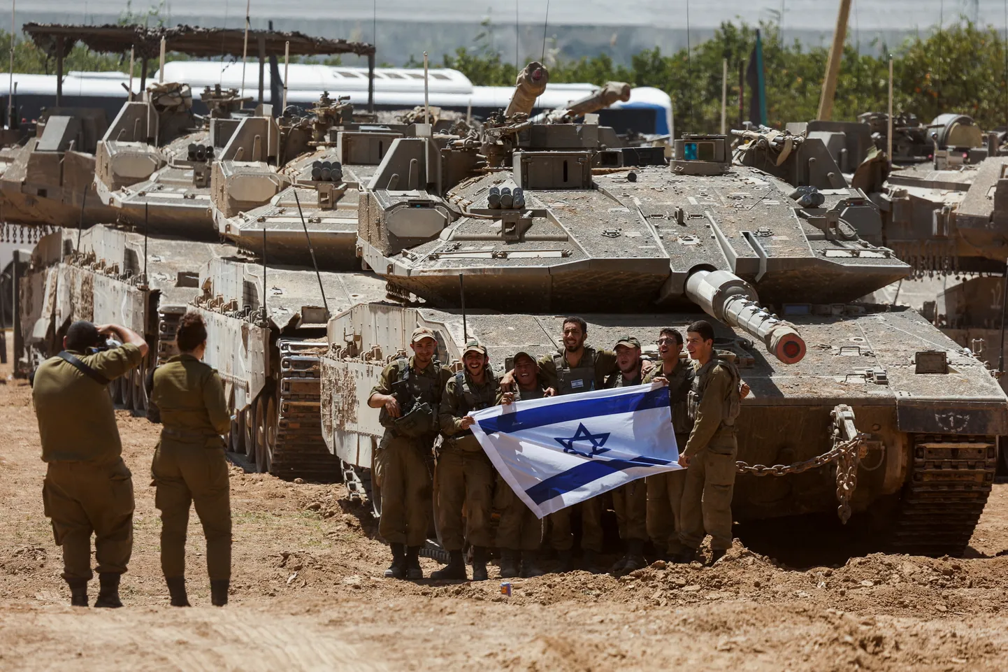 Iisraeli sõdurid Gaza piiri lähistel 9. mail 2024. aastal.