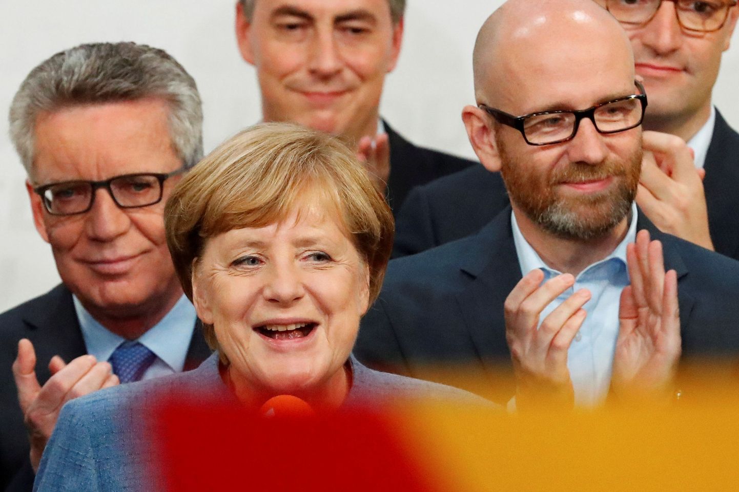 Ангела Меркель после победы ХДС на выборах.