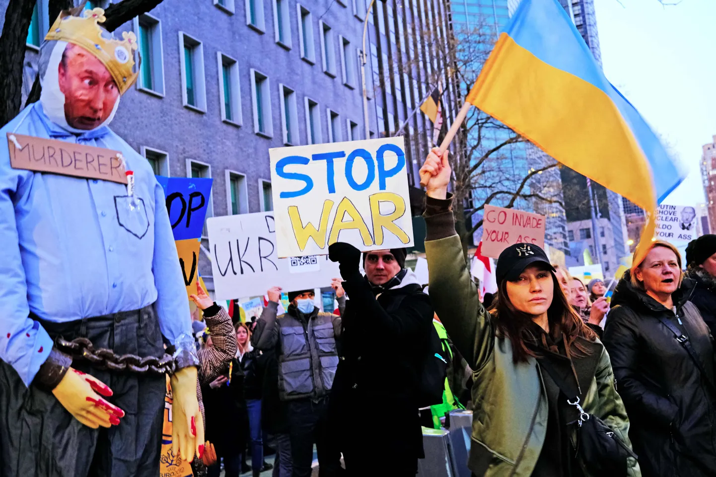 Ukraina toetusmeeleavaldusel New Yorgis.