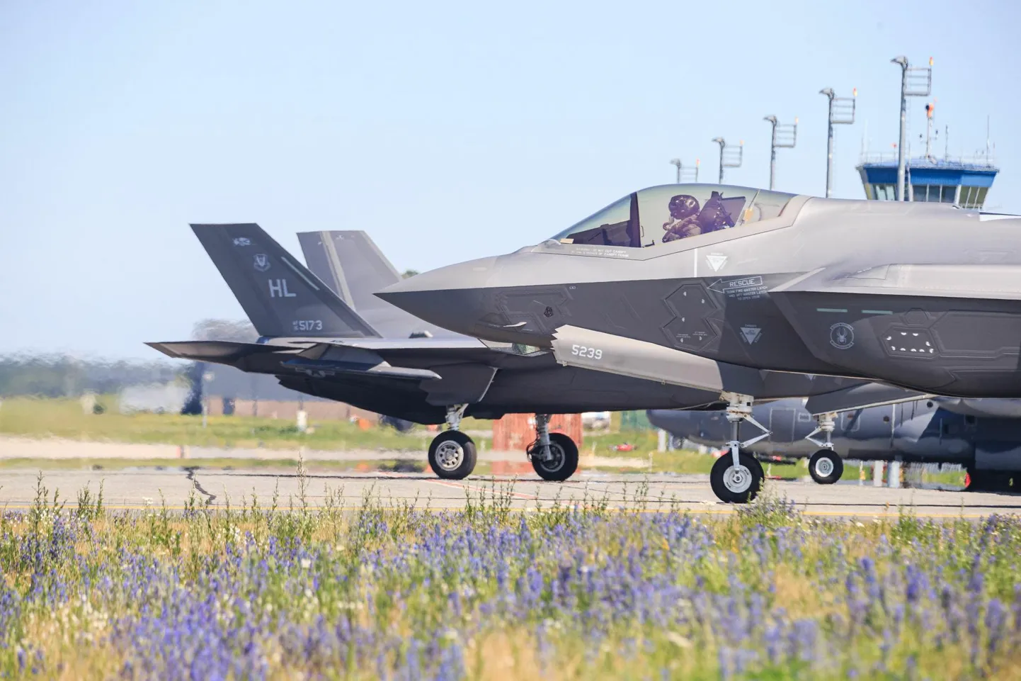 From the first day of joining NATO, the allies have provided air policing to Estonia. The Baltic states would not have the capacity to maintain this capability on their own. F-35 fighters at the Ämari Air Base.