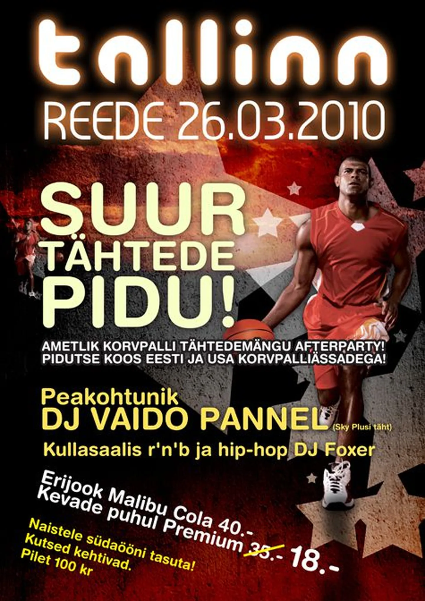 Reedel suur tähtede mängu afterparty Club Tallinnas!