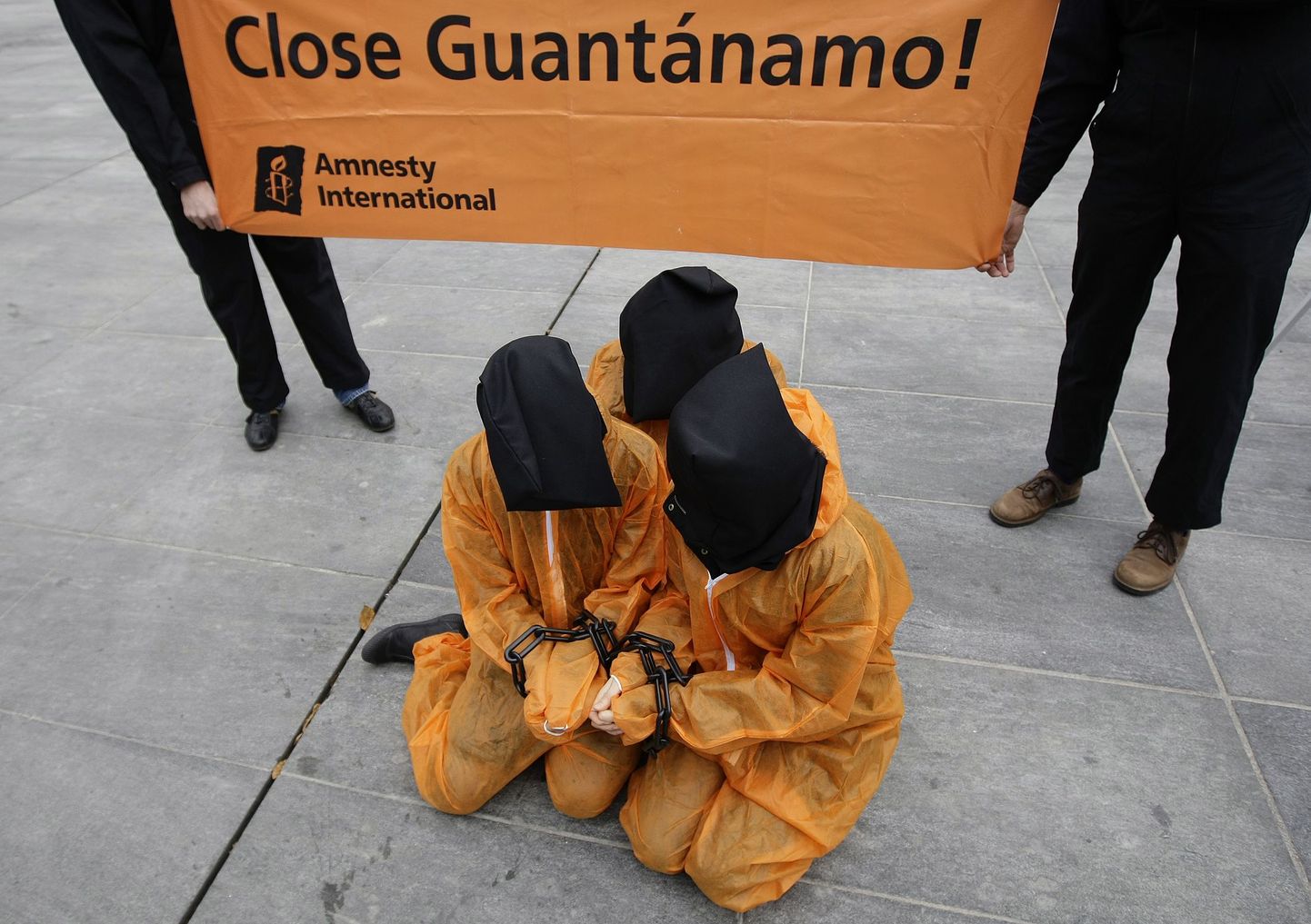 Inimõigusorganisatsiooni Amnesty International korraldatud meeleavaldus Guantanamo kinnipidamisasutuse sulgemiseks.