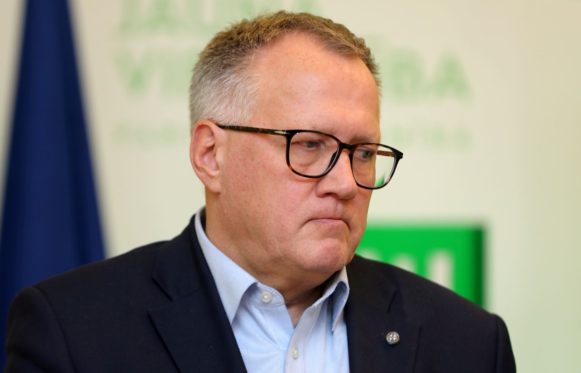 Partijas "Jaunā vienotība" valdes loceklis un 13. Saeimas deputāts Arvils Ašeradens.