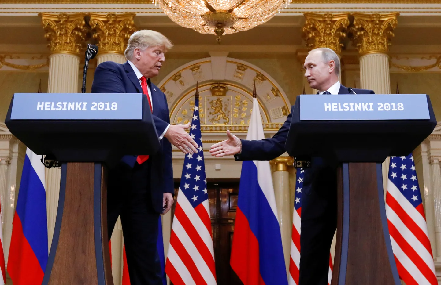 Donald Trumpi ja Vladimir Putini kohtumine 2018. aastal Helsingis.