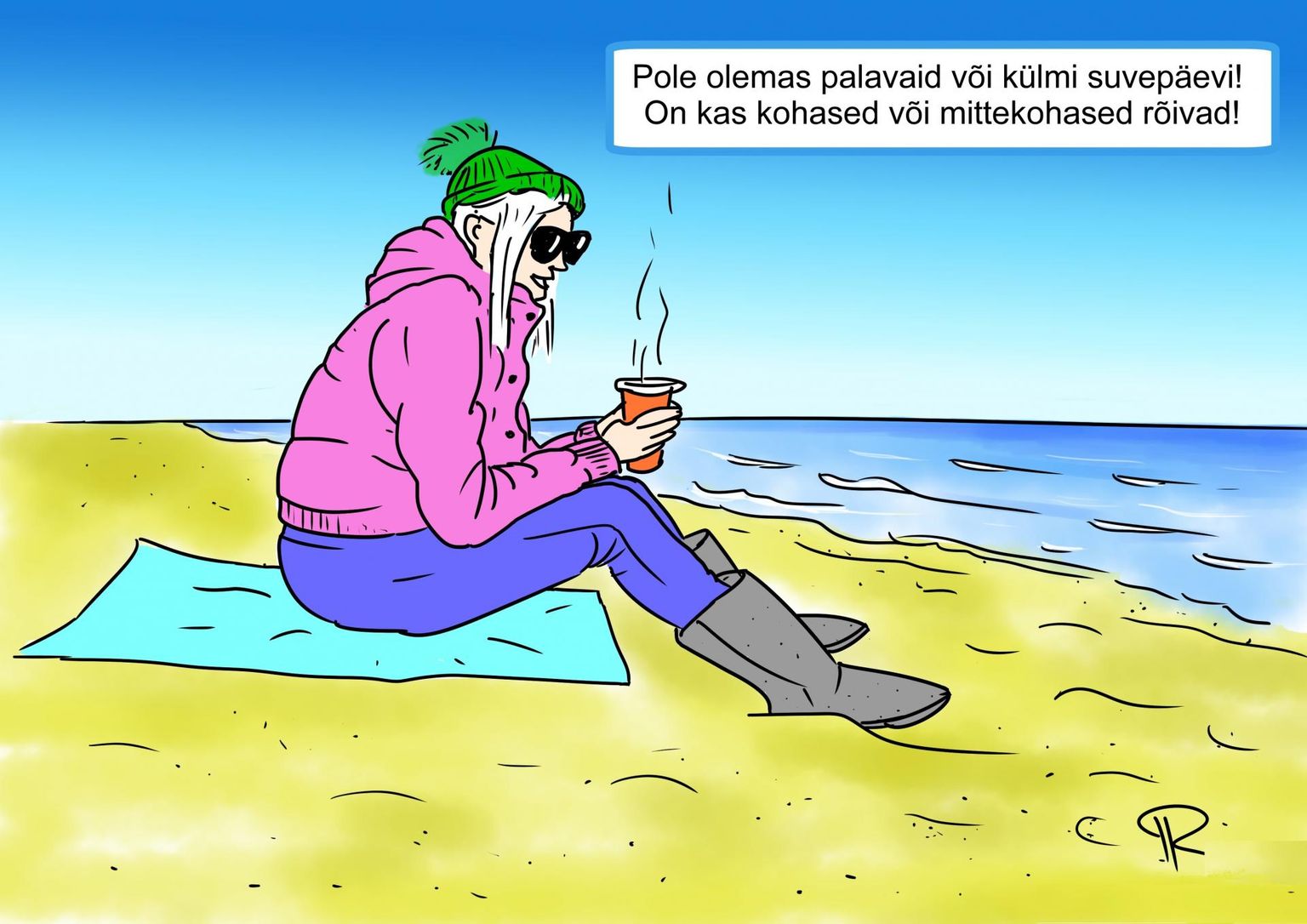 Nädala karikatuur "Algas rannahooaeg".