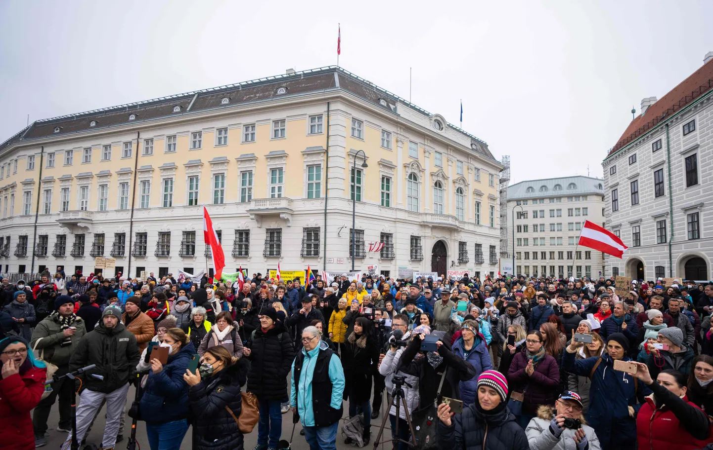 Акция протеста в Вене