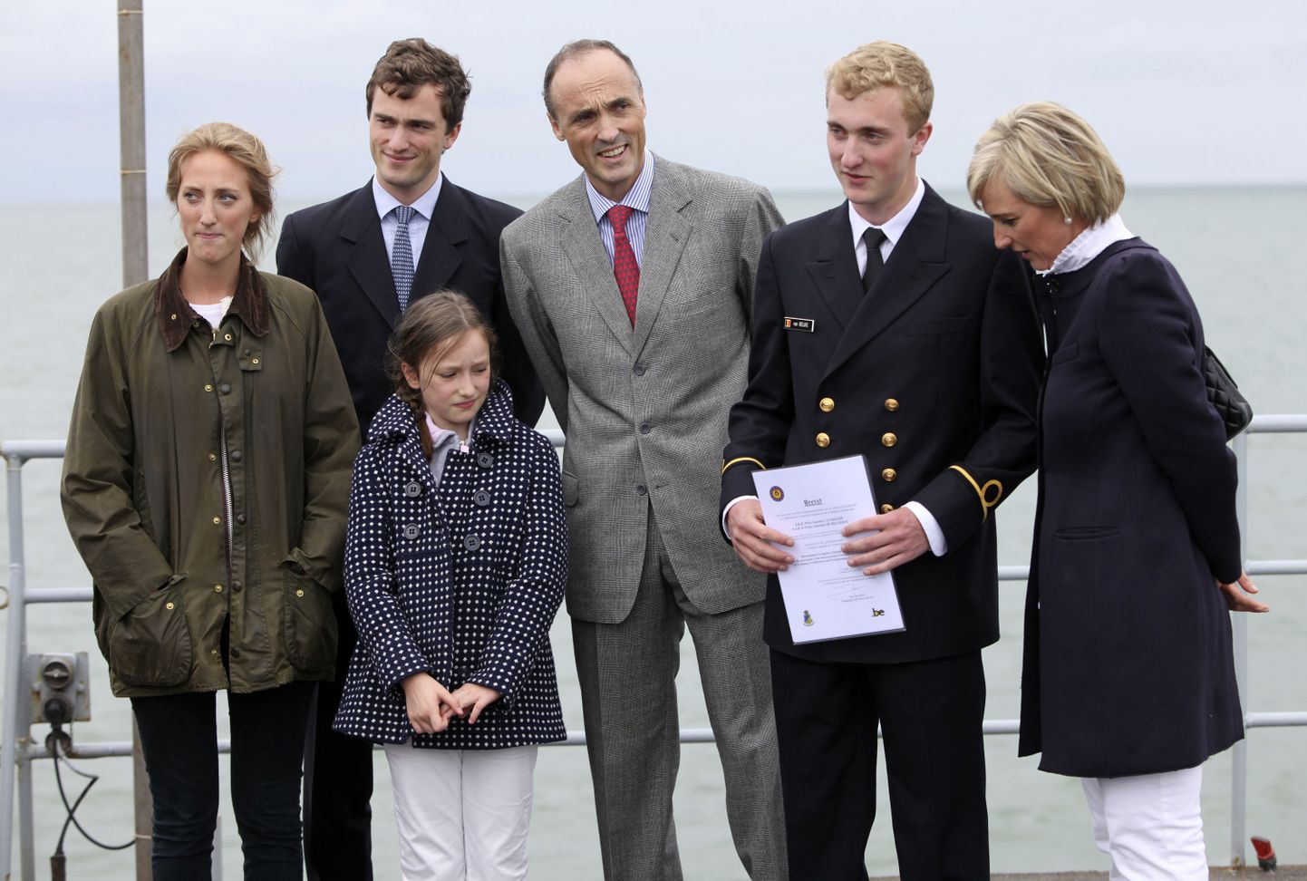 Belgia printsess Astrid ja prints Lorenz lastega (vasakult): Maria Laura, Amadeo, Laetitia Maria ja Joachim. 2011.