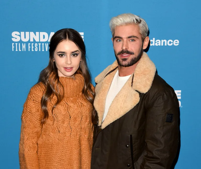 Lily Collins ja Zac Efron Sundance'i filmifestivalil. 2019.