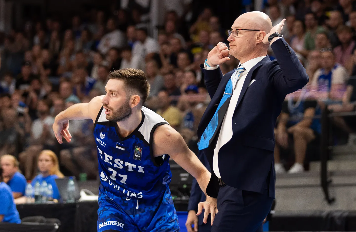 Jukka Toijalal (paremal) on põhjust loota, et Kristian Kullamäe tuleb koondisesse väga hea emotsiooni ja vormiga.