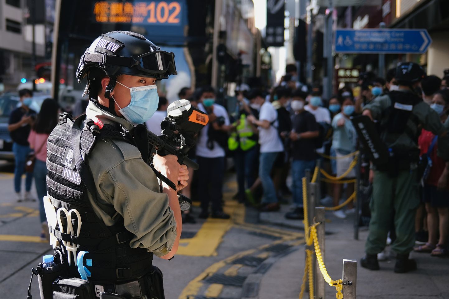 Märulipolitsei hoiab Hongkongis võimalikel võimuvastastel rahvakogunemistel silma peal.