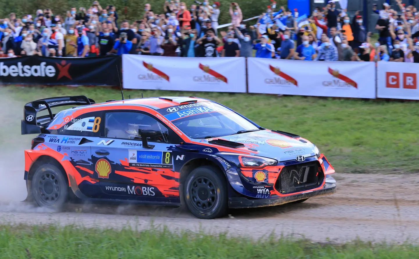 Rally Estonia Prangli 2 kiiruskatse Veskil. Pildil Ott Tänak ja Martin Järveoja.