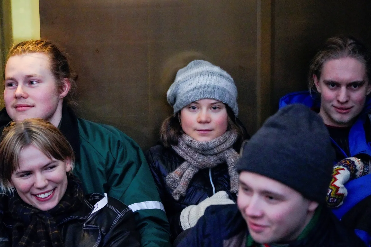 Greta Thunberg osalemas saamide õiguste kaitseks korraldatud meeleavaldusel, Norra energeetikaministeeriumis, 27. veebruaril 2023. aastal.