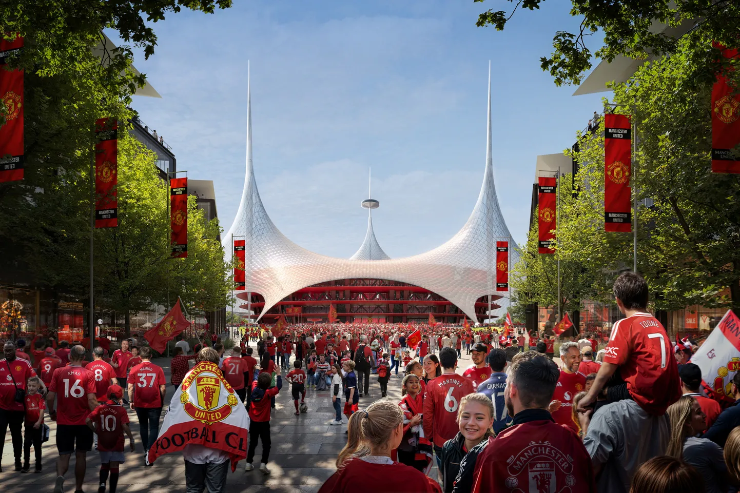 Niisugune hakkab välja nägema Manchester Unitedi uus jalgpallistaadion.