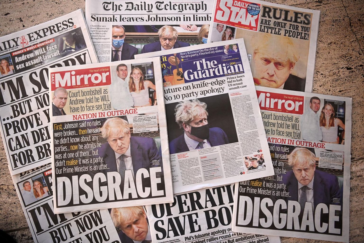 Eilsed Briti ajalehtede esilehed olid täis hukkamõistu Boris Johnsoni aadressil. 
