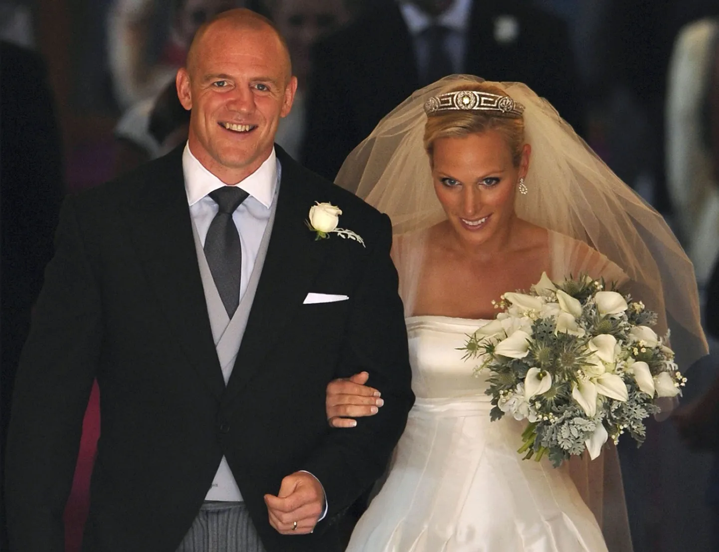Mike ja Zara Tindall oma pulmapäeval