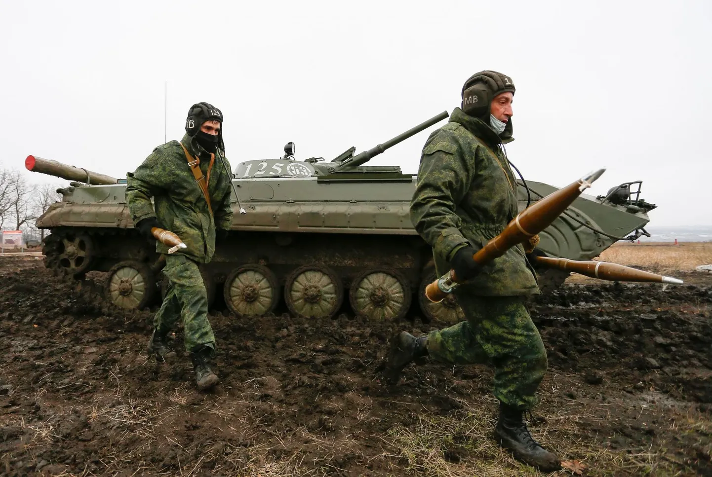 Nn Donetski Rahvavabariigi võitlejad 28. jaanuaril.