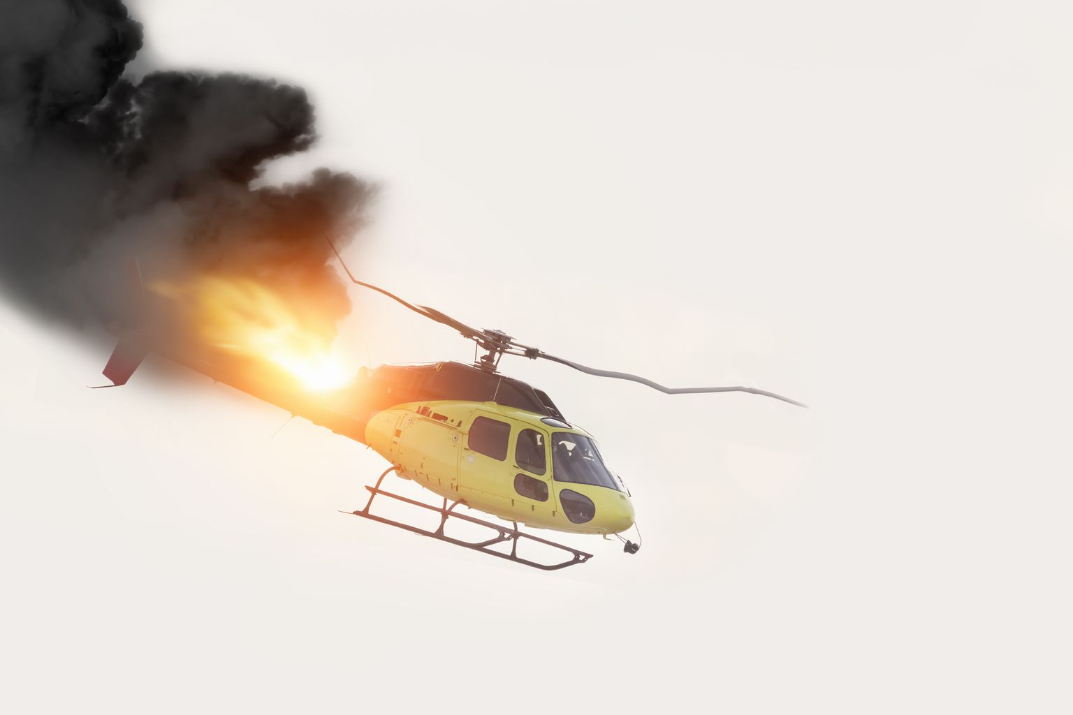 Катастрофа вертолета. Иллюстративное фото