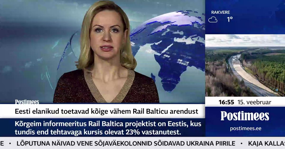 POSTIMEHE TELEUUDISED Eesti elanikud toetavad kõige vähem Rail Balticu arendust