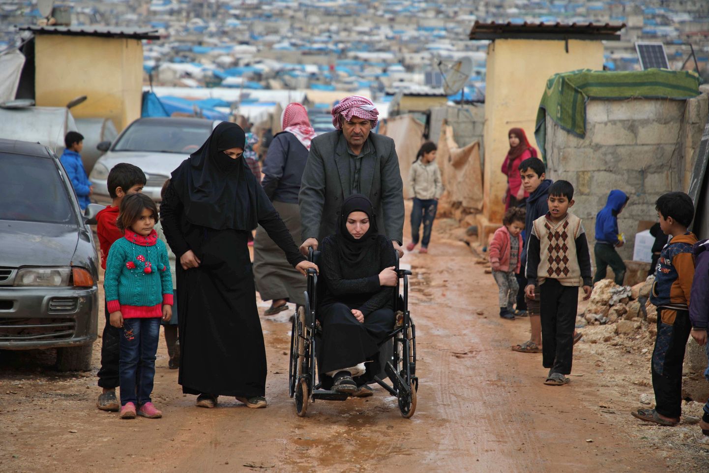 Tsiviilisikud Hama provintsis Süürias.