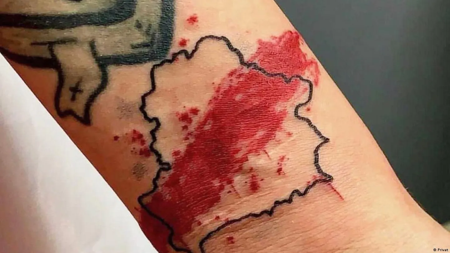 "Протестное" тату из Беларуси