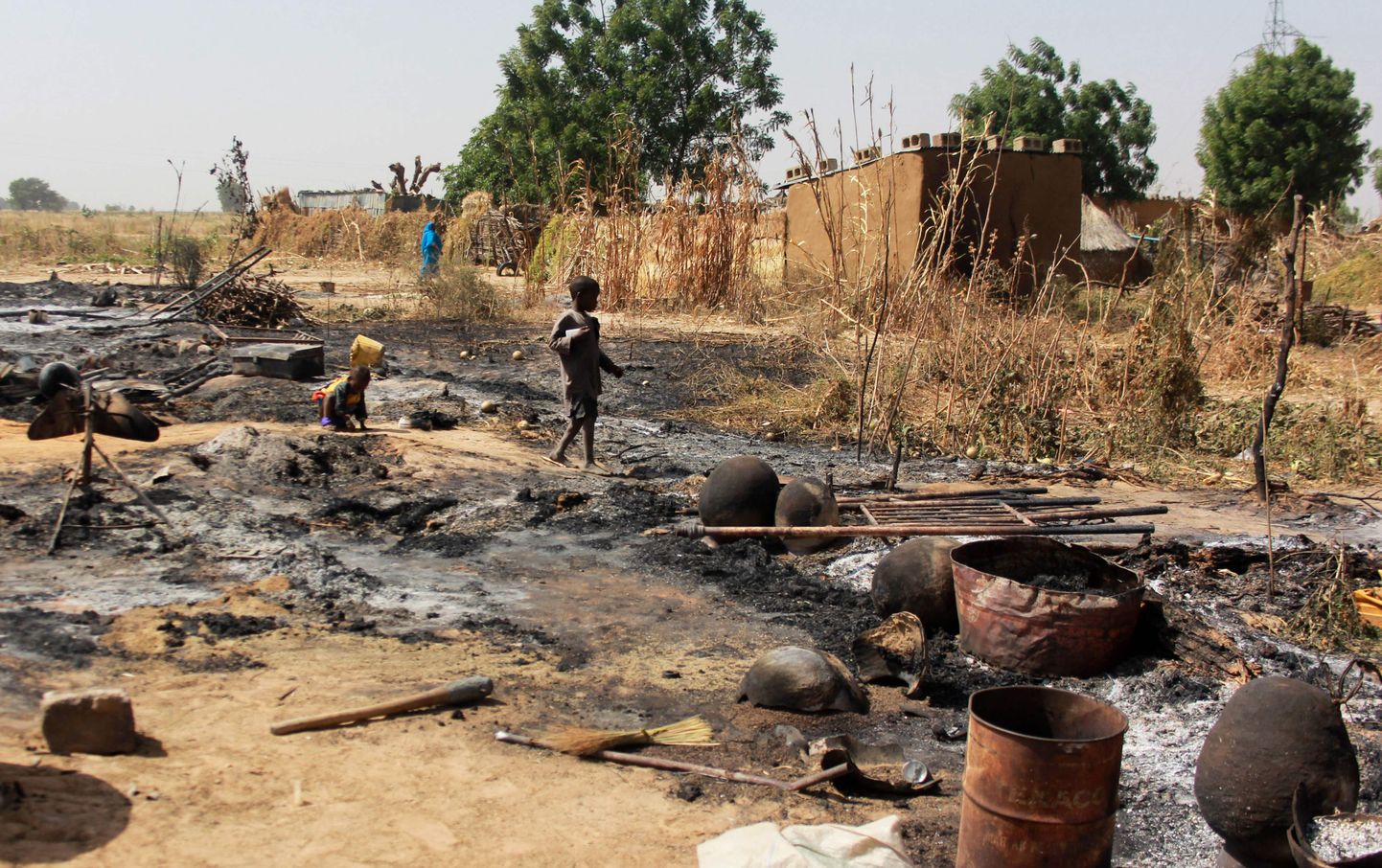 Boko Harami mahapõletatud Maiborti külas.
