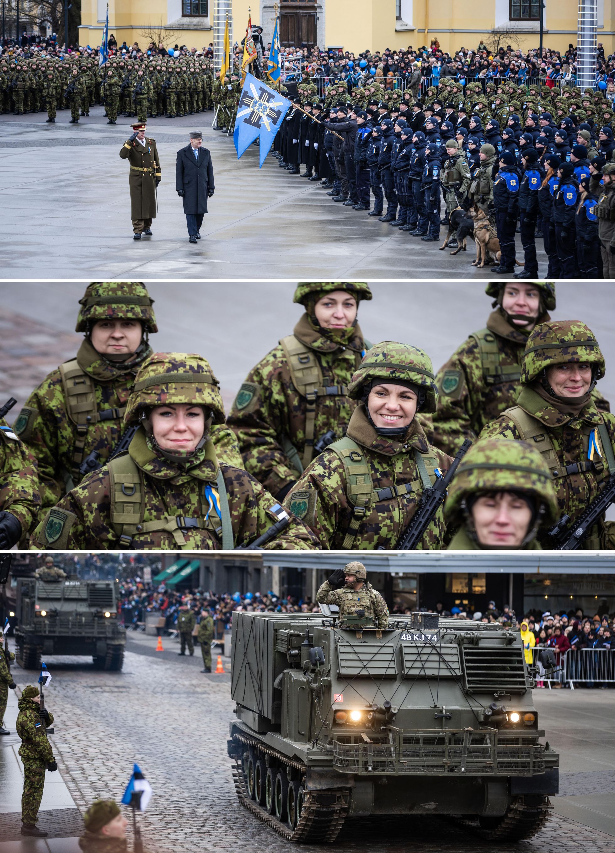 Keskpäeval algas Vabaduse väljakul Eesti kaitseväe paraad.